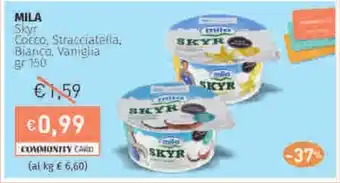 Prezzemolo e Vitale MILA Skyr Cocco, Stracciatella. Bianco, Vaniglia offerta