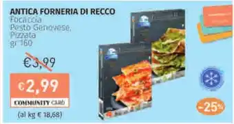 Prezzemolo e Vitale ANTICA FORNERIA DI RECCO Focaccia Pesto Genovese, Pizzata offerta