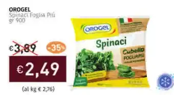 Prezzemolo e Vitale OROGEL Spinaci Fogia Più offerta