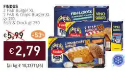 Prezzemolo e Vitale FINDUS 2 Fish Burger XL. 2 Fish & Chips Burger XL Fish & Crock offerta