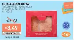 Prezzemolo e Vitale LE ECCELLENZE DI P&V Tartare di Gambero Rosa di Mazara del Vallo offerta