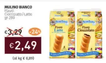 Prezzemolo e Vitale MULINO BIANCO Flauti Cioccolato Latte offerta