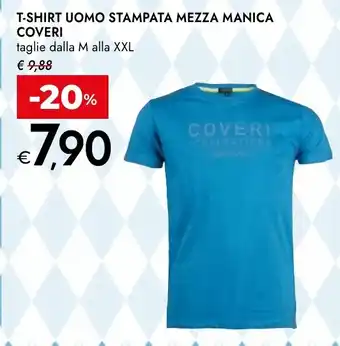 Bennet T-shirt uomo stampata mezza manica coveri taglie dalla M alla XXL offerta