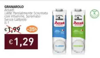 Prezzemolo e Vitale GRANAROLO Accadi Latte Parzialmente Scremato offerta