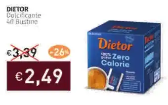 Prezzemolo e Vitale DIETOR Dolcificante 40 Bustine offerta