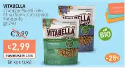 Prezzemolo e Vitale VITABELLA Crunchy Muesli Bio Chia/Semi, Cioccolato Fondente offerta