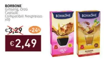 Prezzemolo e Vitale BORBONE Ginseng Orzo Capsule offerta