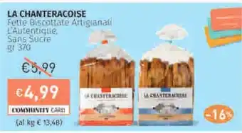 Prezzemolo e Vitale LA CHANTERACOISE Fette Biscottate Artigianali L'Autentique. Sans Sucre offerta