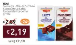 Prezzemolo e Vitale NOVI Tavoletta -30% di Zuccheri Cioccolato al Latte, Cioccolato Fondente offerta