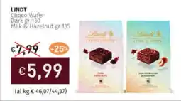 Prezzemolo e Vitale LINDT Choco Wafer Dark/ Milk & Hazelnut offerta