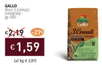 Prezzemolo e Vitale GALLO Riso 3 Cereall Integrate offerta