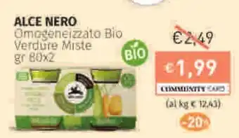 Prezzemolo e Vitale ALCE NERO Omogeneizzato Bio Verdure Miste offerta