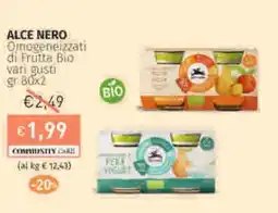 Prezzemolo e Vitale ALCE NERO Omogeneizzati di Frutta Bio vari gusti offerta