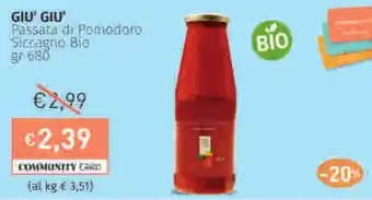 Prezzemolo e Vitale GIỮ GIỮ Passata di Pomodoro Siccagno Bio offerta