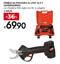 Bennet Forbici da potatura al litio 16.8 v sandrigarden offerta