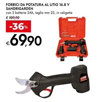 Bennet Forbici da potatura al litio 16.8 v sandrigarden offerta