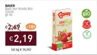 Prezzemolo e Vitale BAUER Dadi per Brode Bio Carne offerta