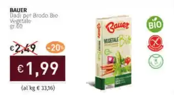 Prezzemolo e Vitale BAUER Dadi per Brode Bio Vegetale offerta