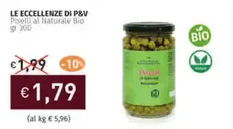 Prezzemolo e Vitale LE ECCELLENZE DI P&V Piselli al Naturale Bio offerta