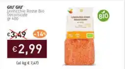 Prezzemolo e Vitale GIU' GIU' Lenticchie Rosse Bio Decorticate offerta