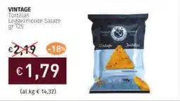 Prezzemolo e Vitale VINTAGE Tortillas Leggermente Salate offerta