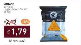 Prezzemolo e Vitale VINTAGE Tortillas Leggermente Salate offerta