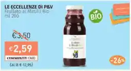 Prezzemolo e Vitale LE ECCELLENZE DI P&V Frullato ai Mirtilli Bio offerta