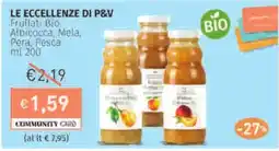 Prezzemolo e Vitale LE ECCELLENZE DI P&V Frullati Bio Albicocca, Mela, Pera, Pesca offerta