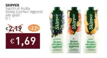 Prezzemolo e Vitale SKIPPER Succhi di Frutta Senza Zuccheri Aggiunti offerta