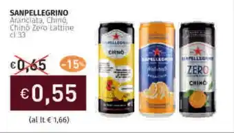 Prezzemolo e Vitale SANPELLEGRINO Aranciata, Chino Chino Zero Lattine offerta