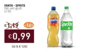 Prezzemolo e Vitale FANTA - SPRITE Pet vari gusti offerta