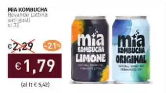 Prezzemolo e Vitale MIA KOMBUCHA Bevande Lattina vari gusti offerta