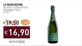 Prezzemolo e Vitale LE MARCHESINE Audens Franciacorta Dosaggio Zero offerta