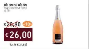 Prezzemolo e Vitale BÈLON DU BELON Franciacorta Rosé offerta