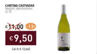 Prezzemolo e Vitale CANTINA CASTIADAS Notteri Vermentino offerta