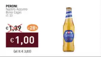 Prezzemolo e Vitale PERONI Nastro Azzurro Birra Capri offerta