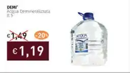 Prezzemolo e Vitale DEMI' Acqua Demineralizzata offerta