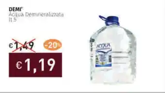 Prezzemolo e Vitale DEMI' Acqua Demineralizzata offerta