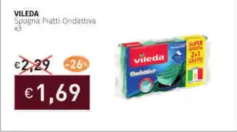 Prezzemolo e Vitale VILEDA Spugna Piatti Ondattiva offerta