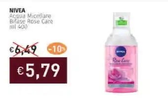 Prezzemolo e Vitale NIVEA Acqua Micellare Bifase Rose Care offerta