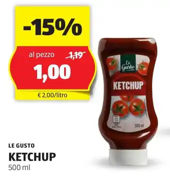 ALDI Le gusto ketchup offerta