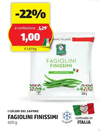 ALDI I colori del sapore fagiolini finissimi offerta