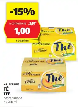 ALDI Mr. perkins tè tee pesca/limone offerta