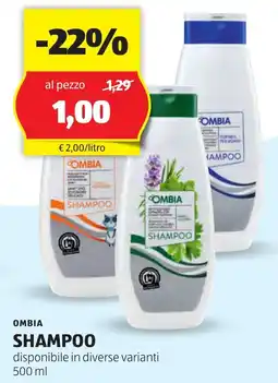 ALDI Ombia shampoo offerta