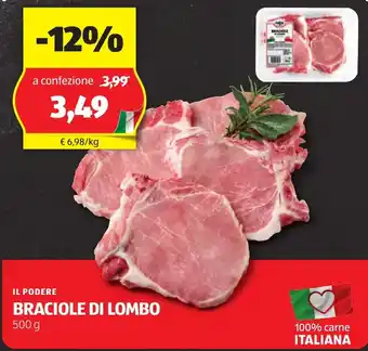 ALDI Il podere braciole di lombo offerta