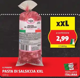 ALDI Il podere pasta di salsiccia xxl offerta