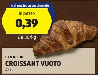 ALDI Pan del dì croissant vuoto offerta