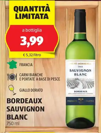 ALDI Bordeaux sauvignon blanc offerta