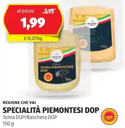 ALDI Regione che vai specialità piemontesi dop offerta