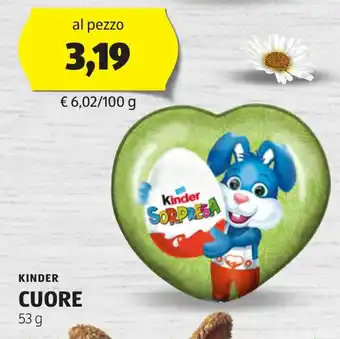 ALDI Kinder cuore offerta